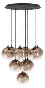 Eglo 901926 - Lustr na lanku ARISCANI 10xE27/60W/230V černá/béžová/kouřová