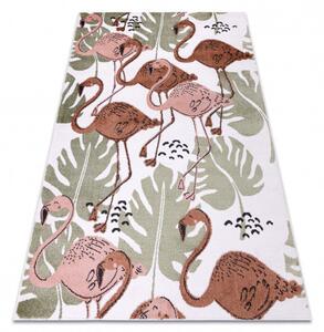 Dywany Łuszczów, AKCE: POŠKOZENÝ: 120x170 Dětský kusový koberec Fun Flami Flamingos cream, vícebarevná, dětský pokoj
