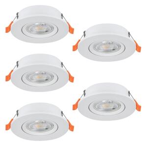 Eglo 902263 - SADA 5x LED Podhledové bodové svítidlo BARRANCO LED/4,8W/230V bílá