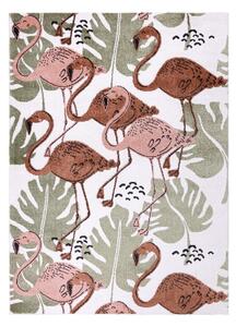 Dywany Łuszczów AKCE: POŠKOZENÝ: 120x170 Dětský kusový koberec Fun Flami Flamingos cream - 120x170 cm