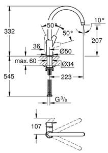 GROHE 30529001 - Dřezová baterie START EDGE lesklý chrom