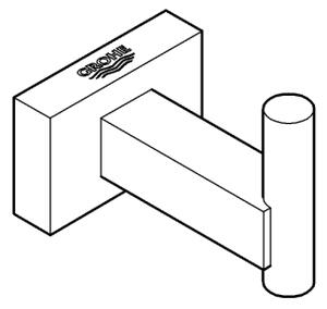 GROHE 40511001 - Háček na koupací plášť ESSENTIALS CUBE lesklý chrom