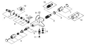 GROHE 34567000 - Termostatická vanová baterie GROHTHERM 800 DN 15 lesklý chrom