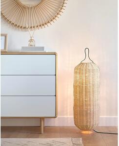 Stojací lampa v přírodní barvě s ratanovým stínidlem (výška 80 cm) Lumisa – Kave Home