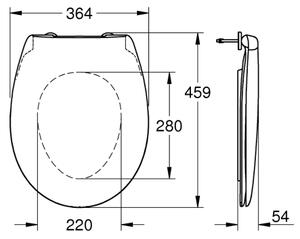 GROHE 39493000 - WC sedátko BAU CERAMIC durobílá