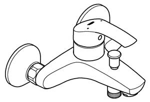 GROHE 33300002 - Vanová baterie EUROSMART DN 15 lesklý chrom