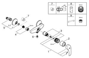 GROHE 33555002 - Sprchová baterie EUROSMART DN 15 lesklý chrom