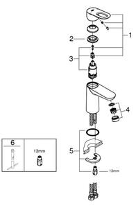 GROHE 23337000 - Umyvadlová baterie BAULOOP DN 15 lesklý chrom