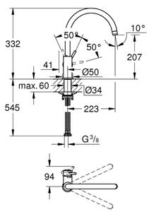 GROHE 31553001 - Dřezová baterie START CLASSIC lesklý chrom