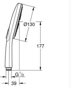GROHE 26574LS0 - Ruční sprcha RAINSHOWER SMARTACTIVE 130 mm bílá