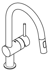 GROHE 32321GN2 - Dřezová baterie EUROCUBE zlatá