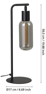 Eglo 901007 - Stolní lampa MAIONE 1xE27/4W/230V černá/kouřová