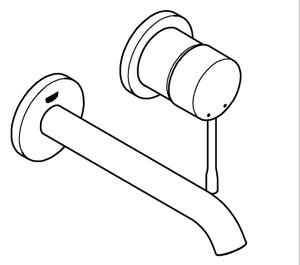 GROHE 19408DC1 - Umyvadlová baterie ESSENCE 183 mm nerez
