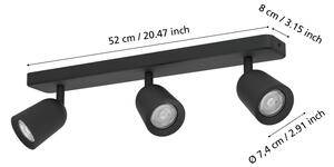 Eglo 901954 - Bodové svítidlo CAMALDOLI 3xGU10/10W/230V černá