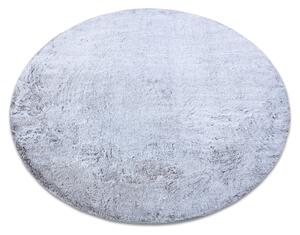 Koberce Łuszczów Kulatý pratelný koberec LAPIN shaggy, protiskluzový, šedá / slonová kost kruh 80 cm