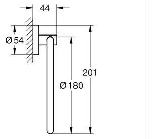 GROHE 41174DC0 - Držák ručníků START nerez