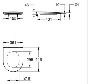 GROHE 39577001 - WC sedátko ESSENCE durobílá
