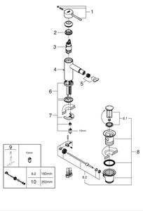GROHE 32935DC1 - Bidetová baterie ESSENCE nerez