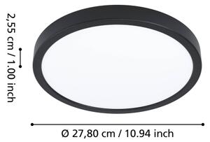 Eglo 901373 -LED RGBW Stm. kou. st. sv. FUEVA-Z LED/14,3W/230V 27,8cm IP44 černá