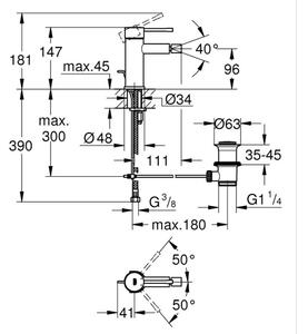 GROHE 32935DC1 - Bidetová baterie ESSENCE nerez
