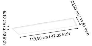 Eglo 902302-LED Stm. přisazený panel MORADILLO-R LED/33,5W/230V 120x30cm bílá+DO