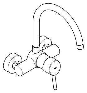GROHE 32667001 - Dřezová baterie CONCETTO 280 mm lesklý chrom