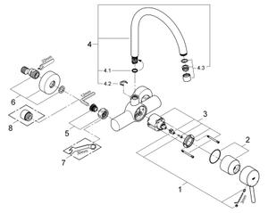 GROHE 32667001 - Dřezová baterie CONCETTO 280 mm lesklý chrom