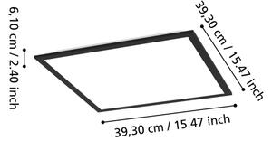 Eglo 902369 - LED Stropní svítidlo MORADILLO LED/18,8W/230V 40x40 cm černá