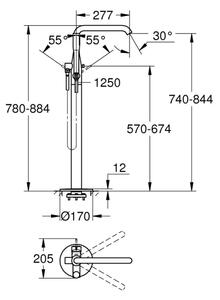 GROHE 23491GN1 - Vanová baterie ESSENCE 277 mm zlatá