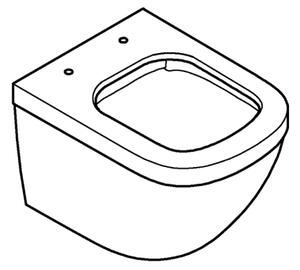 GROHE 39206000 - Závěsné WC EURO CERAMIC 49 cm keramika/bílá
