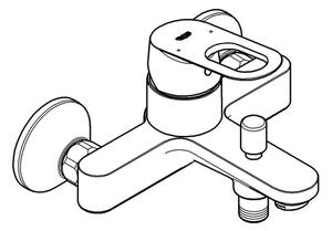 GROHE 23341000 - Vanová baterie BAULOOP DN 15 lesklý chrom