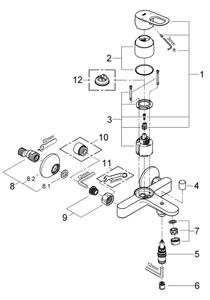 GROHE 23341000 - Vanová baterie BAULOOP DN 15 lesklý chrom
