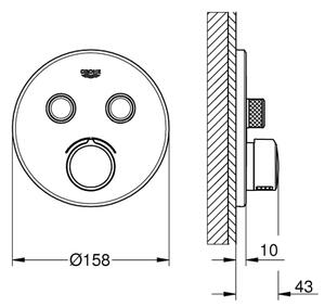 GROHE 29145000 - Krytka podomítkové baterie SMARTCONTROL lesklý chrom