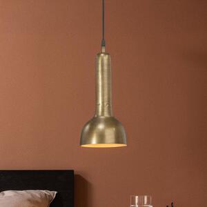 PR Home závěsná lampa Bainbridge mosaz Ø 15 cm kovová zástrčka, Mosaz / zlato, Obývací pokoj / jídelna, kov, Venkovský / rustikální