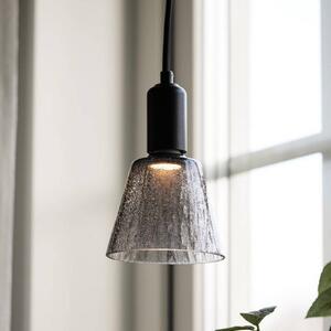 PR Home závěsná lampa Tilda, kouřově šedá, Ø 12,5 cm, skleněná zátka