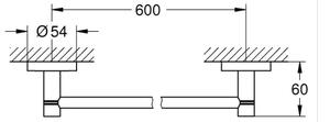GROHE 411782430 - Držák na osušky START 654 mm černá