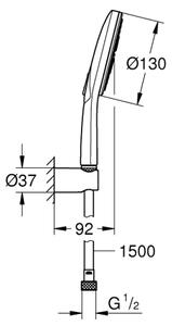 GROHE 26581000 - Sprchová sada RAINSHOWER SMARTACTIVE 130 1500 mm chrom