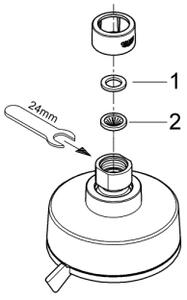 GROHE 27591001 - Hlavová sprcha TEMPESTA COSMOPOLITAN 100 100 mm lesklý chrom