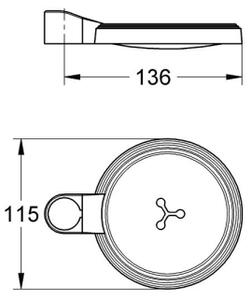 GROHE 27206000 - Miska na mýdlo RELEXA pro sprchovou tyč pr. 22 nebo 25 mm čirá