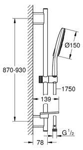 GROHE 26594000 - Sprchový set RAINSHOWER SMARTACTIVE 150 900 mm lesklý chrom