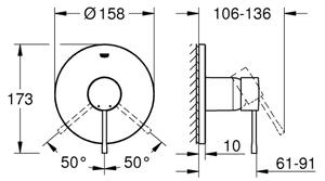 GROHE 24057GN1 - Sprchová baterie ESSENCE zlatá