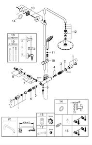 GROHE 27964000 - Sprchový systém EUPHORIA 210 mm lesklý chrom