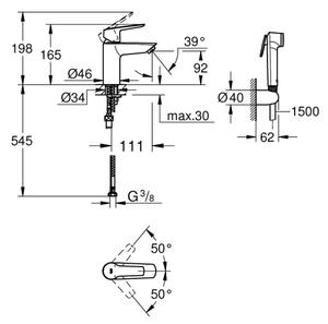 GROHE 231232433 - Umyvadlová baterie START DN 15 velikost S černá