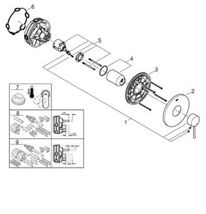 GROHE 24057GN1 - Sprchová baterie ESSENCE zlatá