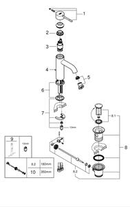 GROHE 23591001 - Umyvadlová baterie ESSENCE velikost S lesklý chrom
