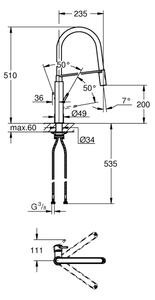 GROHE 31491DC0 - Dřezová baterie CONCETTO DN 15 nerez