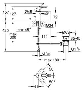 GROHE 23338000 - Bidetová baterie BAULOOP lesklý chrom
