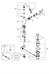 GROHE 23462001 - Umyvadlová baterie ESSENCE DN 15 velikost M lesklý chrom