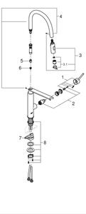 GROHE 31491DC0 - Dřezová baterie CONCETTO DN 15 nerez