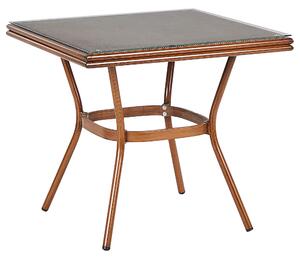 Zahradní jídelní stůl CASPRI II 80 cm 80 cm Sklo Šedá